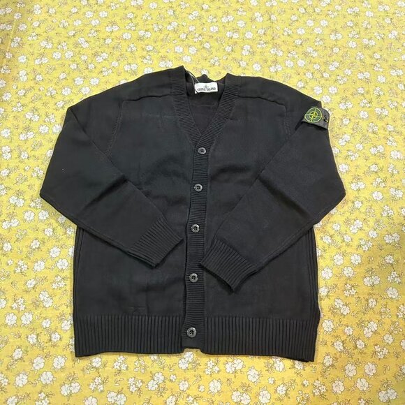 Stone Island Other - Stone Island Black V-Neck Knit Cardigan